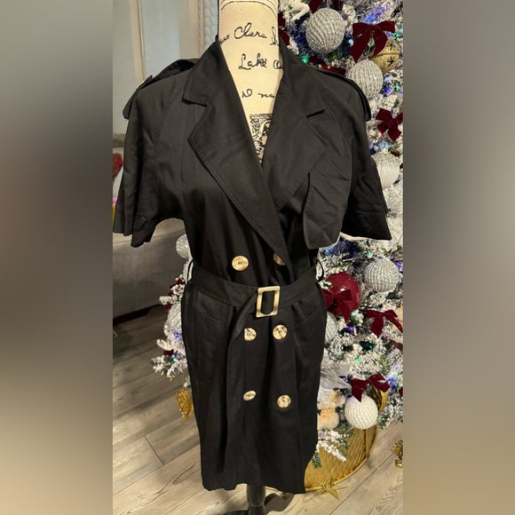 Ladies Waist Belt Blazer Double Breasted Casual Pockets Female Mini Suits Dress - Picture 4 of 14